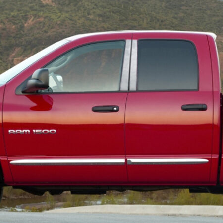QAA PP42935 – Stainless Steel Pillar Trim 4-Piece – Fits 2002-2008 Dodge Ram