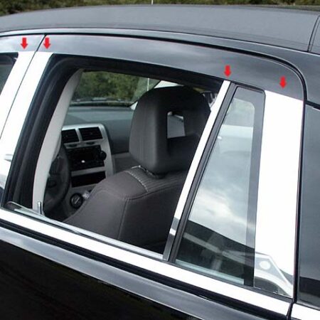 QAA PP47952 – Stainless Steel Pillar Trim 8-Piece – Fits 2007-2012 Dodge Caliber