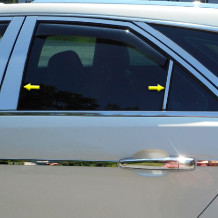 QAA PP50252 – Stainless Steel Pillar Trim 8-Piece – Fits Cadillac CTS Sport Wagon