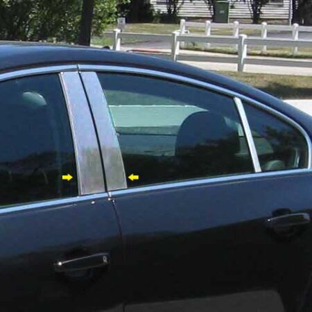 QAA PP51575 – Stainless Steel Pillar Trim 4-Piece – Fits 2011-2017 Buick Regal