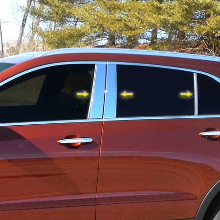 QAA PP59213 – Stainless Steel Pillar Trim 10-Piece – Fits 2019-2023 Cadillac XT4