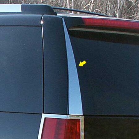QAA RW47255 – Stainless Rear Window Trim 2-Piece – Fits 2007-2014 Cadillac Escalade