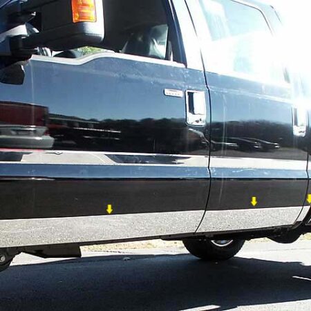 QAA TH48326 – Stainless Rocker Panel Trim 10-Piece – Fits 2008-2010 Ford Super Duty