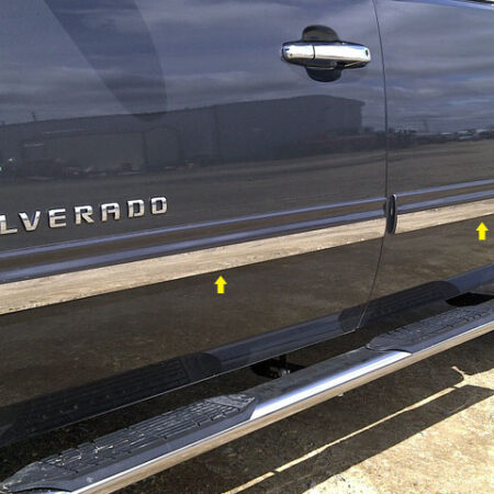QAA TH49184 – Stainless Rocker Panel Trim 4-Piece – Fits 2009-2013 Chevrolet Silverado