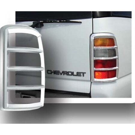 QAA TL40198 – Chrome Tail Light Bezels 2-Piece – Fits Chevy Suburban Tahoe GMC Yukon