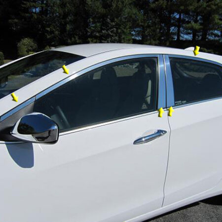 QAA WP13345 – Stainless Steel Window Trim 18-Piece – Fits 2013-2017 Hyundai Elantra