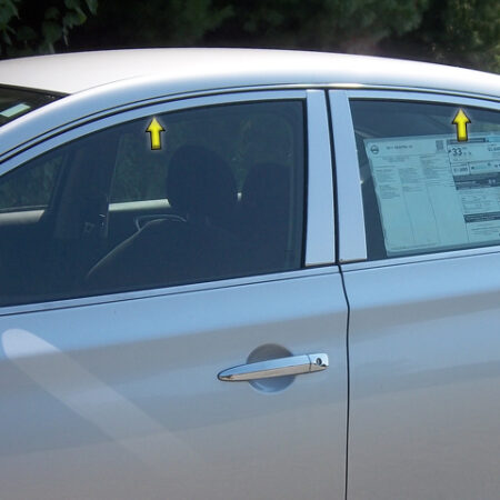 QAA WP13576 – Stainless Steel Window Trim 4-Piece – Fits 2013-2019 Nissan Sentra