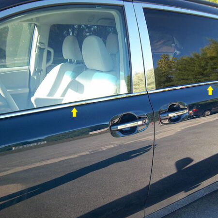 QAA WS11150 – Stainless Steel Window Sill Trim 4-Piece – Fits 2011-2020 Toyota Sienna